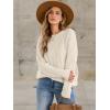 imageANRABESS Sweaters for Women Oversized Crewneck Long Sleeve Casual Loose Cable Knit Pullover Tops 2024 Fall Vintage ClothesApricot