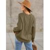 imageANRABESS Sweaters for Women Oversized Crewneck Long Sleeve Casual Loose Cable Knit Pullover Tops 2024 Fall Vintage ClothesBrown Yellow