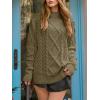 imageANRABESS Sweaters for Women Oversized Crewneck Long Sleeve Casual Loose Cable Knit Pullover Tops 2024 Fall Vintage ClothesBrown Yellow