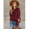 imageANRABESS Sweaters for Women Oversized Crewneck Long Sleeve Casual Loose Cable Knit Pullover Tops 2024 Fall Vintage ClothesBurgundy