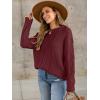 imageANRABESS Sweaters for Women Oversized Crewneck Long Sleeve Casual Loose Cable Knit Pullover Tops 2024 Fall Vintage ClothesBurgundy
