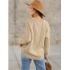 imageANRABESS Sweaters for Women Oversized Crewneck Long Sleeve Casual Loose Cable Knit Pullover Tops 2024 Fall Vintage ClothesDeep Apricot