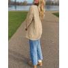 imageANRABESS Sweaters for Women Oversized Crewneck Long Sleeve Casual Loose Cable Knit Pullover Tops 2024 Fall Vintage ClothesDeep Apricot