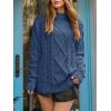 imageANRABESS Sweaters for Women Oversized Crewneck Long Sleeve Casual Loose Cable Knit Pullover Tops 2024 Fall Vintage ClothesDeep Blue