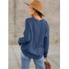 imageANRABESS Sweaters for Women Oversized Crewneck Long Sleeve Casual Loose Cable Knit Pullover Tops 2024 Fall Vintage ClothesDeep Blue