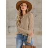 imageANRABESS Sweaters for Women Oversized Crewneck Long Sleeve Casual Loose Cable Knit Pullover Tops 2024 Fall Vintage ClothesKhaki