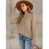 imageANRABESS Sweaters for Women Oversized Crewneck Long Sleeve Casual Loose Cable Knit Pullover Tops 2024 Fall Vintage ClothesKhaki