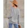 imageANRABESS Sweaters for Women Oversized Crewneck Long Sleeve Casual Loose Cable Knit Pullover Tops 2024 Fall Vintage ClothesLight Grey