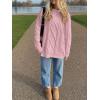 imageANRABESS Sweaters for Women Oversized Crewneck Long Sleeve Casual Loose Cable Knit Pullover Tops 2024 Fall Vintage ClothesLight Pink