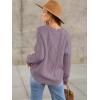 imageANRABESS Sweaters for Women Oversized Crewneck Long Sleeve Casual Loose Cable Knit Pullover Tops 2024 Fall Vintage ClothesPurple
