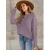 imageANRABESS Sweaters for Women Oversized Crewneck Long Sleeve Casual Loose Cable Knit Pullover Tops 2024 Fall Vintage ClothesPurple