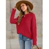 imageANRABESS Sweaters for Women Oversized Crewneck Long Sleeve Casual Loose Cable Knit Pullover Tops 2024 Fall Vintage ClothesRed