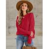 imageANRABESS Sweaters for Women Oversized Crewneck Long Sleeve Casual Loose Cable Knit Pullover Tops 2024 Fall Vintage ClothesRed