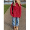 imageANRABESS Sweaters for Women Oversized Crewneck Long Sleeve Casual Loose Cable Knit Pullover Tops 2024 Fall Vintage ClothesRed