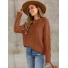 imageANRABESS Sweaters for Women Oversized Crewneck Long Sleeve Casual Loose Cable Knit Pullover Tops 2024 Fall Vintage ClothesRust