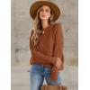 imageANRABESS Sweaters for Women Oversized Crewneck Long Sleeve Casual Loose Cable Knit Pullover Tops 2024 Fall Vintage ClothesRust