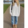 imageANRABESS Sweaters for Women Oversized Crewneck Long Sleeve Casual Loose Cable Knit Pullover Tops 2024 Fall Vintage ClothesWhite Cream