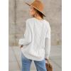 imageANRABESS Sweaters for Women Oversized Crewneck Long Sleeve Casual Loose Cable Knit Pullover Tops 2024 Fall Vintage ClothesWhite Cream