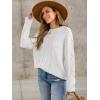 imageANRABESS Sweaters for Women Oversized Crewneck Long Sleeve Casual Loose Cable Knit Pullover Tops 2024 Fall Vintage ClothesWhite Cream