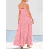 imageANRABESS Women Summer Casual Loose Sleeveless Sundress Spaghetti Strap Flowy Boho Linen Beach Vacation Maxi Long DressPrint Dot Pink