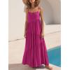 imageANRABESS Women Summer Casual Loose Sleeveless Sundress Spaghetti Strap Flowy Boho Linen Beach Vacation Maxi Long DressRose