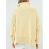 imageANRABESS Womens Oversized Fashion Long Sleeve Quarter Zip Baggy Loose Slouchy Sweater Pullover Tops 2025 Fall OutfitsApricot