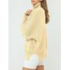 imageANRABESS Womens Oversized Fashion Long Sleeve Quarter Zip Baggy Loose Slouchy Sweater Pullover Tops 2025 Fall OutfitsApricot