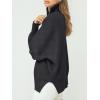 imageANRABESS Womens Oversized Fashion Long Sleeve Quarter Zip Baggy Loose Slouchy Sweater Pullover Tops 2025 Fall OutfitsBlack Blue