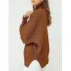 imageANRABESS Womens Oversized Fashion Long Sleeve Quarter Zip Baggy Loose Slouchy Sweater Pullover Tops 2025 Fall OutfitsCoffee