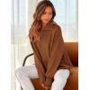 imageANRABESS Womens Oversized Fashion Long Sleeve Quarter Zip Baggy Loose Slouchy Sweater Pullover Tops 2025 Fall OutfitsCoffee