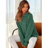 imageANRABESS Womens Oversized Fashion Long Sleeve Quarter Zip Baggy Loose Slouchy Sweater Pullover Tops 2025 Fall OutfitsDeep Gray Geen