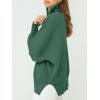 imageANRABESS Womens Oversized Fashion Long Sleeve Quarter Zip Baggy Loose Slouchy Sweater Pullover Tops 2025 Fall OutfitsDeep Gray Geen