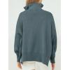 imageANRABESS Womens Oversized Fashion Long Sleeve Quarter Zip Baggy Loose Slouchy Sweater Pullover Tops 2025 Fall OutfitsDusty Blue