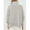 imageANRABESS Womens Oversized Fashion Long Sleeve Quarter Zip Baggy Loose Slouchy Sweater Pullover Tops 2025 Fall OutfitsGray
