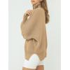imageANRABESS Womens Oversized Fashion Long Sleeve Quarter Zip Baggy Loose Slouchy Sweater Pullover Tops 2025 Fall OutfitsKhaki
