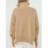 imageANRABESS Womens Oversized Fashion Long Sleeve Quarter Zip Baggy Loose Slouchy Sweater Pullover Tops 2025 Fall OutfitsKhaki