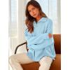 imageANRABESS Womens Oversized Fashion Long Sleeve Quarter Zip Baggy Loose Slouchy Sweater Pullover Tops 2025 Fall OutfitsLight Blue