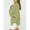 imageANRABESS Womens Oversized Fashion Long Sleeve Quarter Zip Baggy Loose Slouchy Sweater Pullover Tops 2025 Fall OutfitsPea