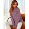 imageANRABESS Womens Oversized Fashion Long Sleeve Quarter Zip Baggy Loose Slouchy Sweater Pullover Tops 2025 Fall OutfitsPurple