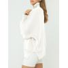 imageANRABESS Womens Oversized Fashion Long Sleeve Quarter Zip Baggy Loose Slouchy Sweater Pullover Tops 2025 Fall OutfitsWhite