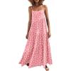imageANRABESS Women Summer Casual Loose Sleeveless Sundress Spaghetti Strap Flowy Boho Linen Beach Vacation Maxi Long DressPrint Dot Pink