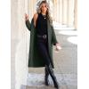 imageANRABESS Women Knit Long Cardigan Long Sleeve Open Front Lapel Oversized Sweater Coat 2025 Fall Duster Outerwear ClothesArmy Green