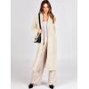 imageANRABESS Women Knit Long Cardigan Long Sleeve Open Front Lapel Oversized Sweater Coat 2025 Fall Duster Outerwear ClothesBeige
