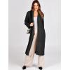 imageANRABESS Women Knit Long Cardigan Long Sleeve Open Front Lapel Oversized Sweater Coat 2025 Fall Duster Outerwear ClothesBlack