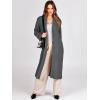 imageANRABESS Women Knit Long Cardigan Long Sleeve Open Front Lapel Oversized Sweater Coat 2025 Fall Duster Outerwear ClothesDark Grey