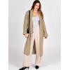imageANRABESS Women Knit Long Cardigan Long Sleeve Open Front Lapel Oversized Sweater Coat 2025 Fall Duster Outerwear ClothesKhaki