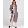 imageANRABESS Women Knit Long Cardigan Long Sleeve Open Front Lapel Oversized Sweater Coat 2025 Fall Duster Outerwear ClothesNutmeg