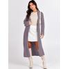 imageANRABESS Women Knit Long Cardigan Long Sleeve Open Front Lapel Oversized Sweater Coat 2025 Fall Duster Outerwear ClothesNutmeg