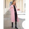 imageANRABESS Women Knit Long Cardigan Long Sleeve Open Front Lapel Oversized Sweater Coat 2025 Fall Duster Outerwear ClothesPink