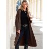 imageANRABESS Women Knit Long Cardigan Long Sleeve Open Front Lapel Oversized Sweater Coat 2025 Fall Duster Outerwear ClothesRed Brown